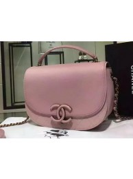 Chanel Classic Top Flap Bag Calfskin Leather A9510 Pink HY9839HB29
