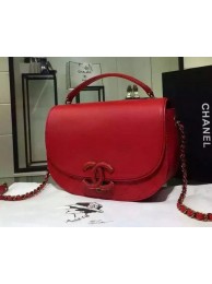 Chanel Classic Top Flap Bag Calfskin Leather A9510 Red HY4919Rc99