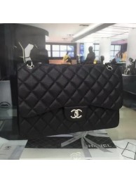 Chanel Classic Top Flap Bag Original Deerskin Leather CHA5212 Black HY5479Yv36