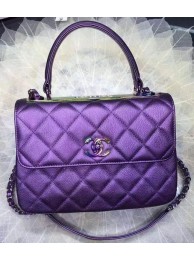 Chanel Classic Top Flap Bag Sheepskin Leather A92236 Violet HY26774uZ84