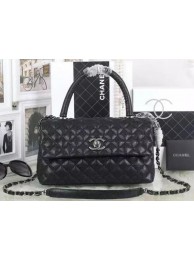 Chanel Classic Top Handle Bag Cannage Pattern A92991 Black HY3183gE29