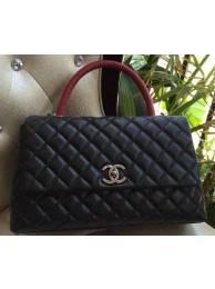Chanel Classic Top Handle Bag Original Cannage Pattern A95168 Black&Red HY11046CI68