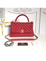 Chanel Classic Top Handle Bag Original Caviar Leather A92215 red HY9464va68