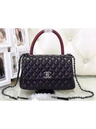 Chanel Classic Top Handle Bag Sheepskin Leather A92991 Red HY22429LG44