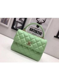 Chanel Classic Top Handle Bag Sheepskin Leather CHA2371 Green HY11273Mc61