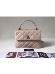 Chanel Classic Top Handle Bag Sheepskin Leather CHA2371 OffWhite HY9436De45