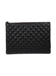 Chanel Clutch Bag Black Original Cannage Pattern A69254 A69253 A69252 Silver HY24870Lp50