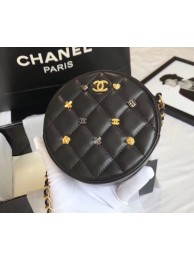 Chanel clutch with chain Lambskin & Gold-Tone Metal A81620 black HY1030fw56