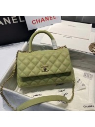 Chanel coco mini flap bag with top handle A92995 Avocado Green HY22017bT70