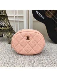 Chanel Coin Purse Metallic Grained Lambskin & Gold-Tone Metal A68995 pink HY24440Mn81