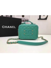 Chanel Cosmetic Bag Original Cannage Pattern A93341 Green HY5592bT70