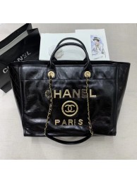Chanel cowhide Tote Shopping Bag A66942 black HY11065dV68
