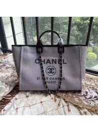 Chanel Deauville Tote Bag Original Canvas Leather A68047-12 HY24625nU55