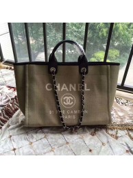 Chanel Deauville Tote Bag Original Canvas Leather A68047-14 HY23319Oj66