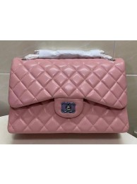 Chanel Double Flaps Bags Original Sheepskin Leather Jumbo Pink A36097 Gold HY7986Va47