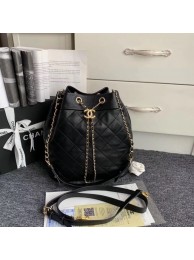 Chanel drawstring bag AS0456 black HY26419MO84