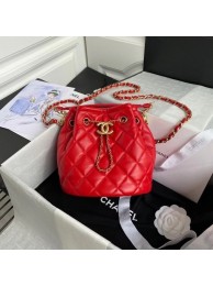 Chanel Drawstring Sheepskin bag AS2057 red HY1995nU55