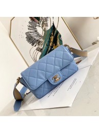 Chanel flap bag AS2273 light blue HY19084Fh96