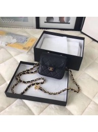 Chanel flap bag Calfskin & Gold-Tone Metal AS1196 Black HY19999Gw67