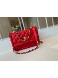 Chanel flap bag Calfskin & Gold-Tone Metal AS2055 red HY27077rh54