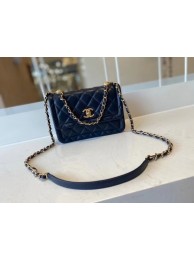 Chanel flap bag Calfskin & Gold-Tone Metal AS2055 Royal Blue HY10210vK93