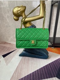 Chanel flap bag Grained Calfskin AS2358 green HY11319Yv36