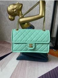 Chanel flap bag Grained Calfskin AS2358 light green HY12405Jz48