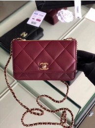 Chanel flap bag Lambskin & Gold-Tone Metal 3798 Purplish HY14437Yr55