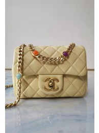 Chanel flap bag Lambskin Resin & Gold-Tone Metal AS2379 Yellow HY6574Yv36