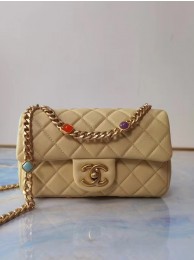 Chanel flap bag Lambskin Resin & Gold-Tone Metal AS2380 Yellow HY10828Pu45