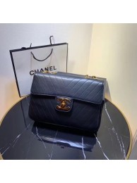 Chanel flap bag leather & Gold-Tone Metal 57276 Royal Blue HY17374MB38
