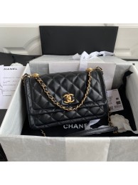 Chanel Flap Bag Sheepskin & Gold-Tone Metal AP1737 Black HY11206RX32