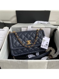 Chanel Flap Bag Sheepskin & Gold-Tone Metal AP1737 Navy HY13157su78