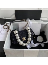 chanel flap bag Tweed 0593 black HY18574Oj66