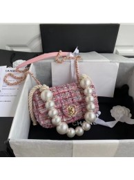 chanel flap bag Tweed 0593 pink HY3789MO84