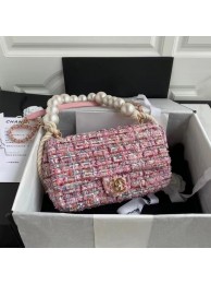 chanel flap bag Tweed 19SS pink HY22427wv88