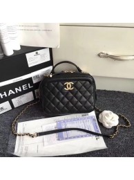 Chanel Flap Bag vanity case Calfskin & Gold-Tone Metal A57905 black HY262ff76