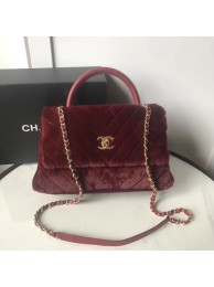 Chanel flap bag with top handle A92991 Burgundy HY7725fJ40