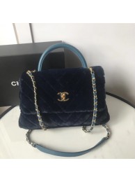 Chanel flap bag with top handle A92991 Royal Blue HY20158fc78