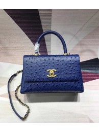 Chanel flap bag with top handle B93737 blue HY22992UF26