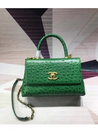 Chanel flap bag with top handle B93737 green HY14498gE29