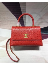 Chanel flap bag with top handle B93737 red HY279tg76