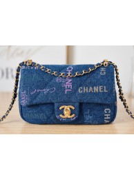 Chanel Flap denim Shoulder Bag AS3134 blue HY17224Ea63