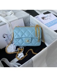 Chanel Flap Lambskin mini Shoulder Bag AS3113 sky blue HY18135Ag46