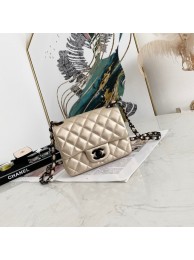 Chanel Flap Lambskin Shoulder Bag 1115 gold HY6939Yv36