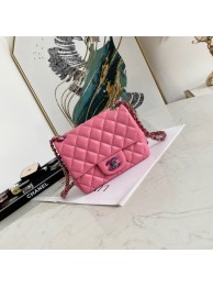 Chanel Flap Lambskin Shoulder Bag 1115 rose HY5056De45