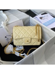 Chanel Flap Lambskin small Shoulder Bag AS3114 light yellow HY2810ki86