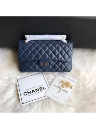Chanel Flap Original Cowhide Leather 30225 blue Silver chain HY6647wn15
