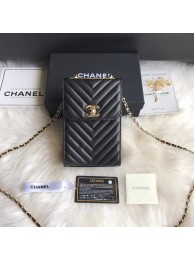 Chanel Flap Original Mobile phone bag 55698 black HY14751Af99