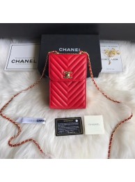 Chanel Flap Original Mobile phone bag 55698 red HY2438dN21
